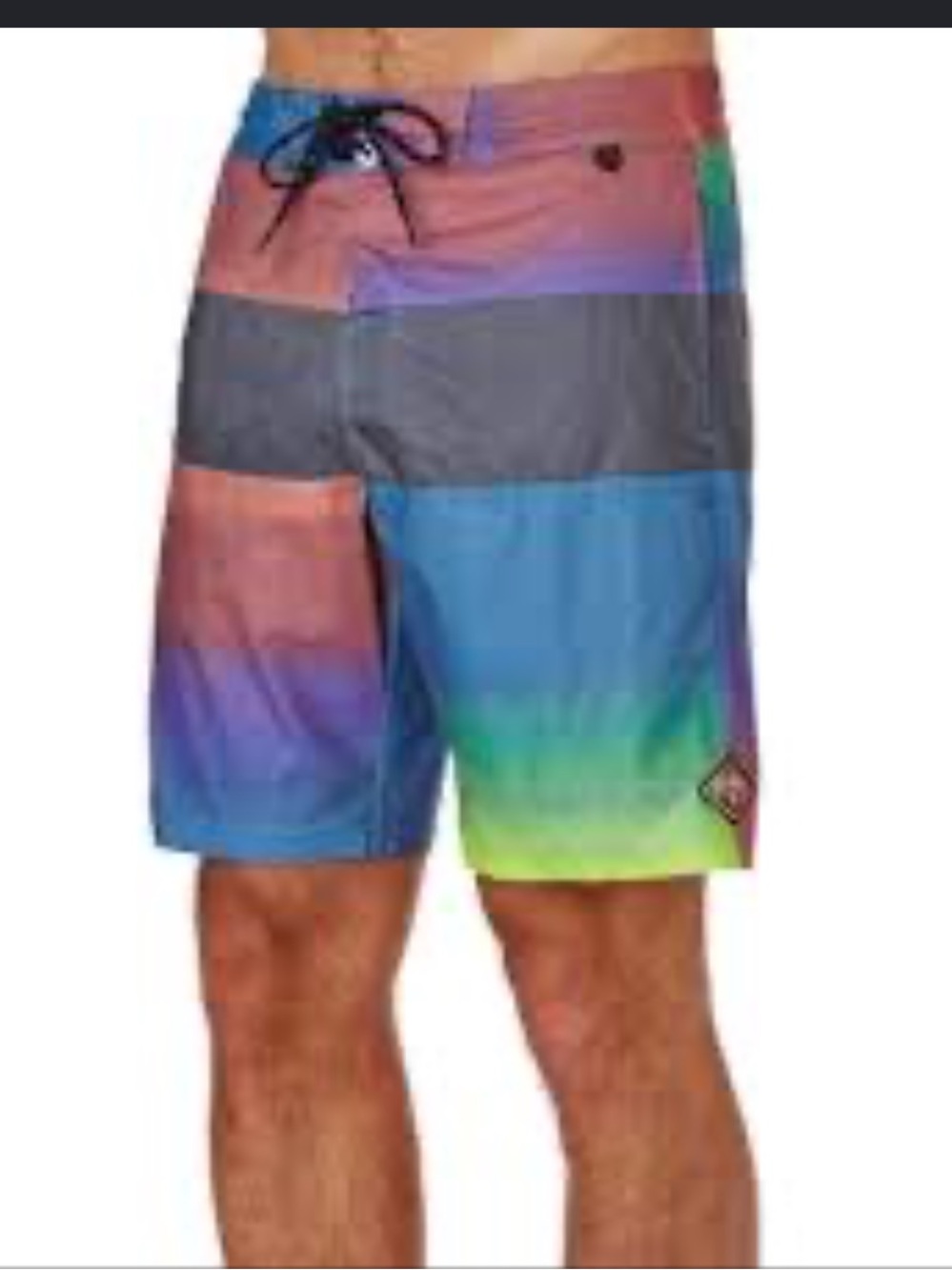 Billabong Men’s Multicolor Stripe Board Shorts sz 28 swim beach surf pool
